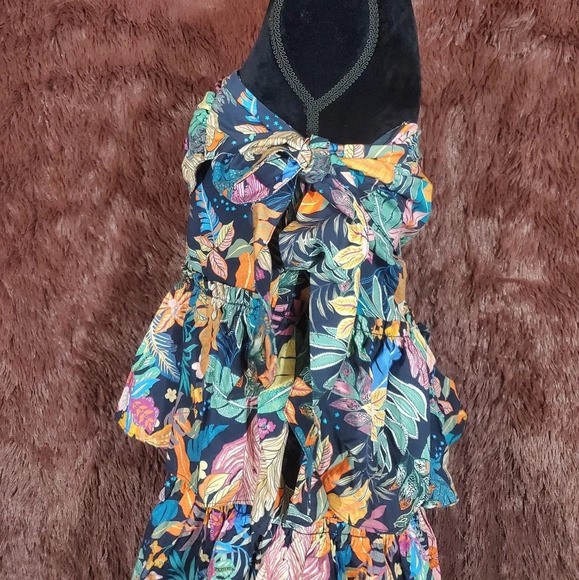 Especia Strapless Floral Ruffle Maxi Dress - Picture 4 of 5